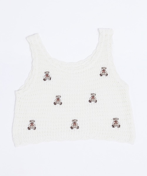 WC（ダブル シー）の「クマ刺繍クロシェベスト（ベスト・レディース・ベージュ/アイボリー・FREE）」の11枚目の写真