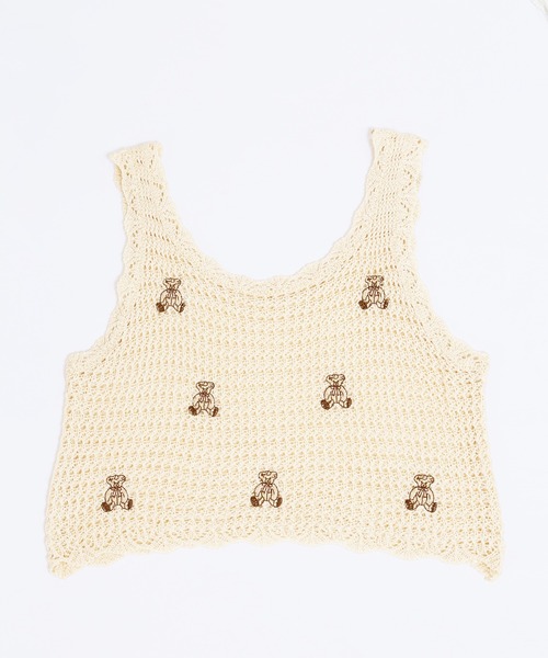 WC（ダブル シー）の「クマ刺繍クロシェベスト（ベスト・レディース・ベージュ/アイボリー・FREE）」の13枚目の写真