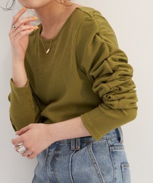 VANNIE U（ヴァニーユー）の「2WAYくしゅスリーブカットソー（Tシャツ/カットソー）」