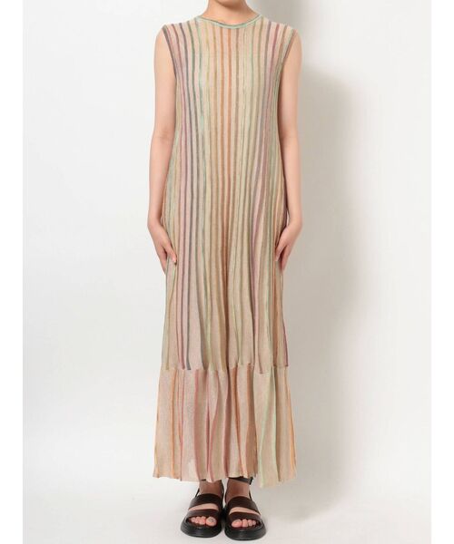 LAGUNAMOON（ラグナムーン）の「シアーレインボーニットワンピース（ワンピース・レディース・ブラック/ベージュ/ボルドー/パープル系その他3・SMALL/MEDIUM）」の7枚目の写真