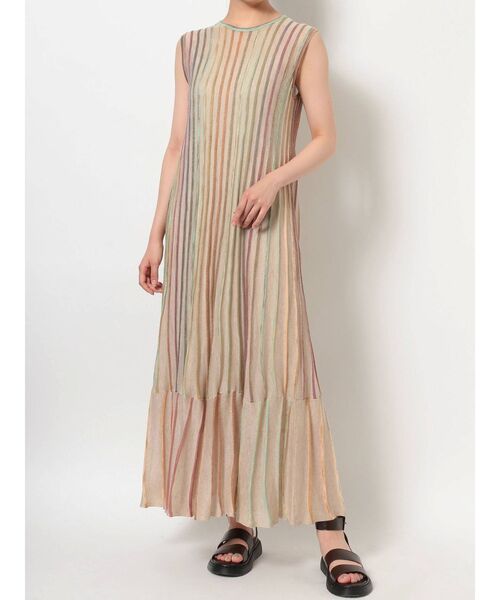 LAGUNAMOON（ラグナムーン）の「シアーレインボーニットワンピース（ワンピース・レディース・ブラック/ベージュ/ボルドー/パープル系その他3・SMALL/MEDIUM）」の12枚目の写真