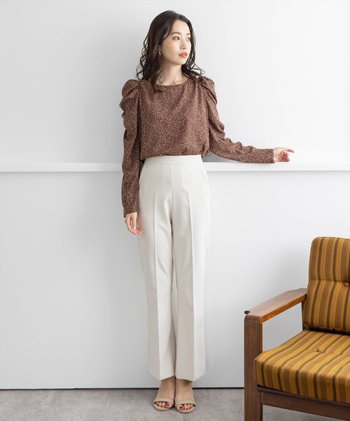 clear(クリア)の「【WEB限定】ストレッチセミフレアパンツ(スラックス・レディース・ブラック/グリーン/アイボリー/ブラウン/ブルー・S/M/L)」の16枚目の写真