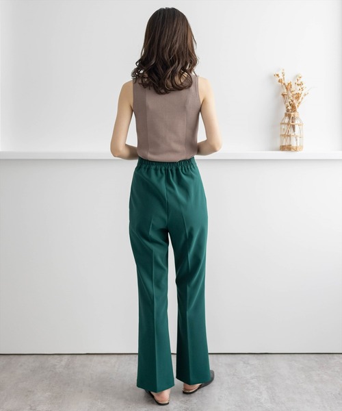 clear(クリア)の「【WEB限定】ストレッチセミフレアパンツ(スラックス・レディース・ブラック/グリーン/アイボリー/ブラウン/ブルー・S/M/L)」の20枚目の写真