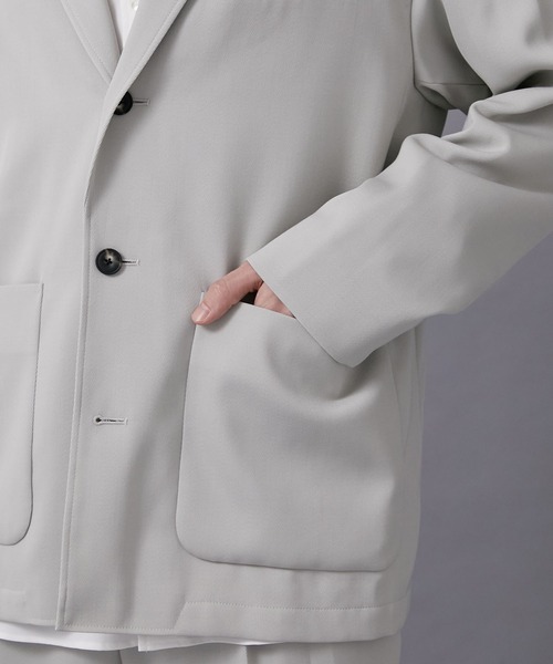 PUBLIC TOKYO（パブリックトウキョウ）の「AQUAウール　カルゼジャケット（テーラードジャケット・メンズ・ベージュ/ネイビー/アイボリー・1/2/3）」の13枚目の写真