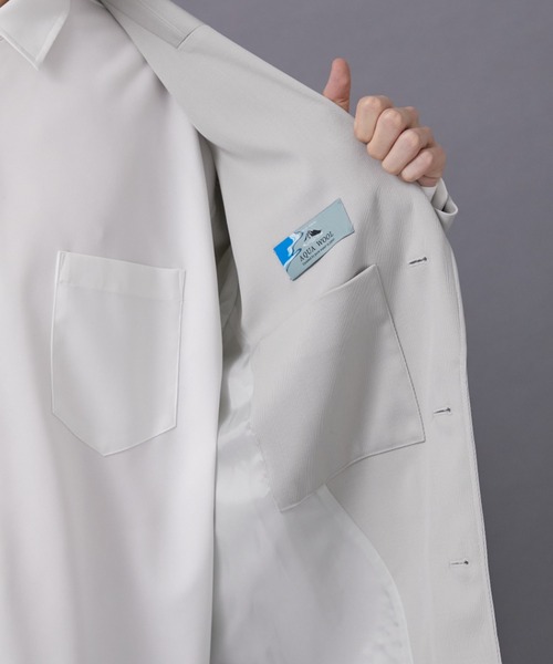 PUBLIC TOKYO（パブリックトウキョウ）の「AQUAウール　カルゼジャケット（テーラードジャケット・メンズ・ベージュ/ネイビー/アイボリー・1/2/3）」の15枚目の写真