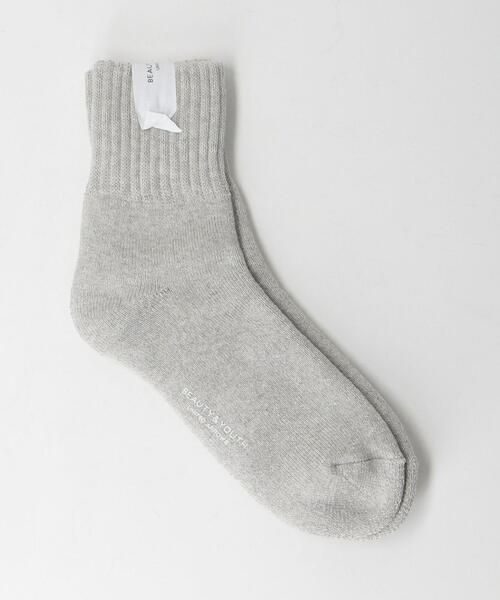BEAUTY&YOUTH UNITED ARROWS（ビューティーアンドユースユナイテッドアローズ）の「BY パイル クウォーター ルーズソックス（ソックス/靴下・メンズ・グレー/ホワイト/ブラック・FREE）」の3枚目の写真