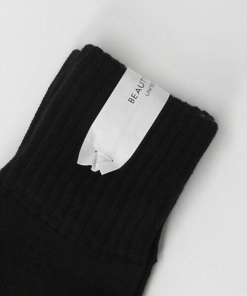 BEAUTY&YOUTH UNITED ARROWS（ビューティーアンドユースユナイテッドアローズ）の「BY パイル クウォーター ルーズソックス（ソックス/靴下・メンズ・グレー/ホワイト/ブラック・FREE）」の7枚目の写真