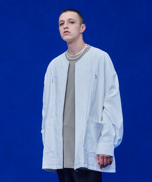 UNITED TOKYO（ユナイテッドトウキョウ）の「カラーレスフレームジップブルゾン（ブルゾン・メンズ・ブラック/ホワイト・1/2）」の13枚目の写真