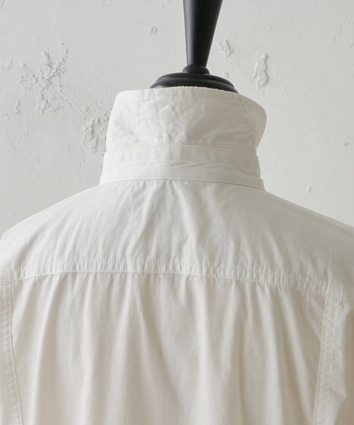 BEARDSLEY（ビアズリー）の「フラワー刺繍の襟は取り外し可能 刺繍衿シャツハオリ（シャツ/ブラウス・レディース・ホワイト/ネイビー・FREE）」の3枚目の写真