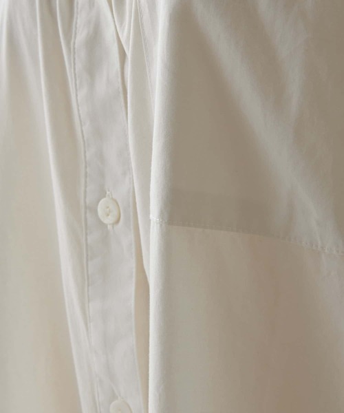 BEARDSLEY（ビアズリー）の「フラワー刺繍の襟は取り外し可能 刺繍衿シャツハオリ（シャツ/ブラウス・レディース・ホワイト/ネイビー・FREE）」の5枚目の写真