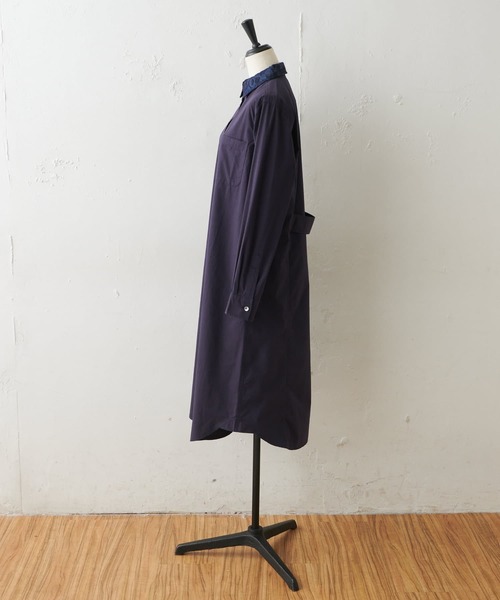 BEARDSLEY（ビアズリー）の「フラワー刺繍の襟は取り外し可能 刺繍衿シャツハオリ（シャツ/ブラウス・レディース・ホワイト/ネイビー・FREE）」の19枚目の写真