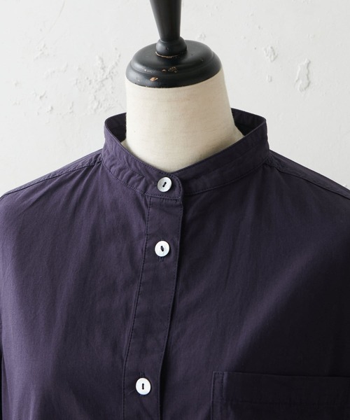 BEARDSLEY（ビアズリー）の「フラワー刺繍の襟は取り外し可能 刺繍衿シャツハオリ（シャツ/ブラウス・レディース・ホワイト/ネイビー・FREE）」の8枚目の写真