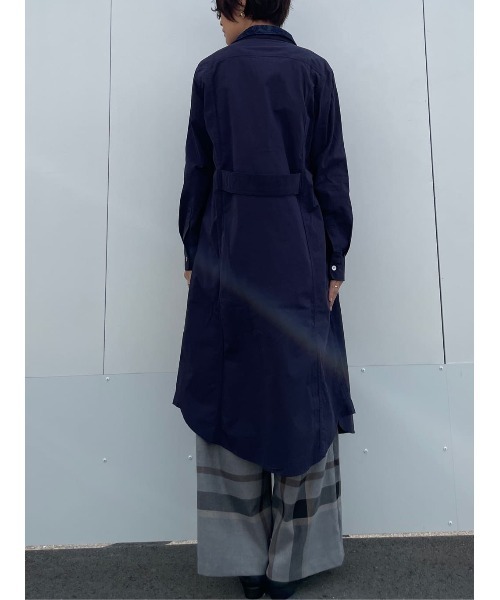 BEARDSLEY（ビアズリー）の「フラワー刺繍の襟は取り外し可能 刺繍衿シャツハオリ（シャツ/ブラウス・レディース・ホワイト/ネイビー・FREE）」の20枚目の写真