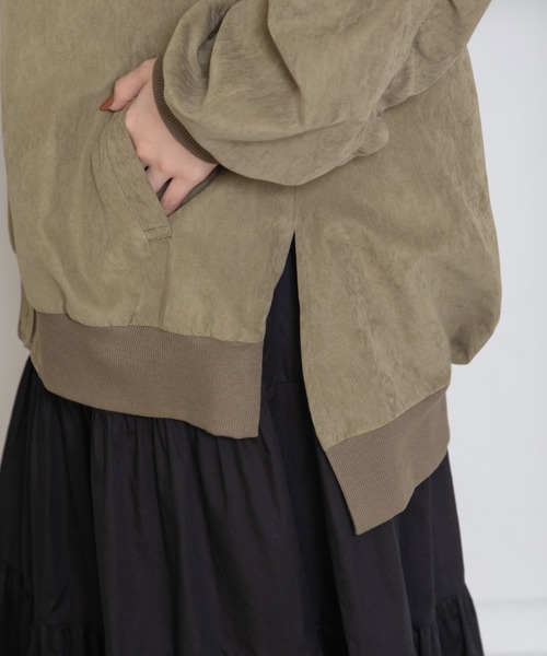 Mysa&Liina（ミーサリーナ）の「シャーリングゆるブルゾン（ブルゾン・レディース・ブラック/カーキ/アイボリー・M）」の8枚目の写真