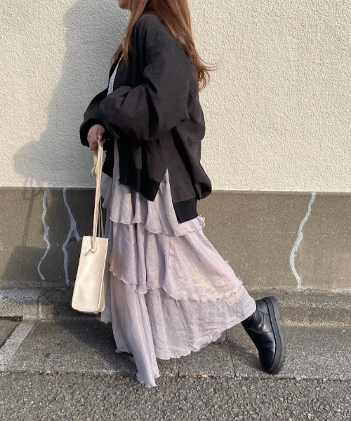 Mysa&Liina（ミーサリーナ）の「シャーリングゆるブルゾン（ブルゾン・レディース・ブラック/カーキ/アイボリー・M）」の16枚目の写真