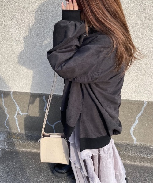 Mysa&Liina（ミーサリーナ）の「シャーリングゆるブルゾン（ブルゾン・レディース・ブラック/カーキ/アイボリー・M）」の14枚目の写真