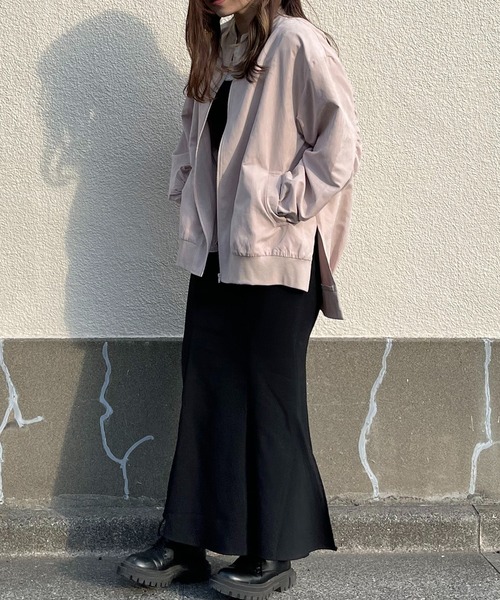 Mysa&Liina（ミーサリーナ）の「シャーリングゆるブルゾン（ブルゾン・レディース・ブラック/カーキ/アイボリー・M）」の19枚目の写真