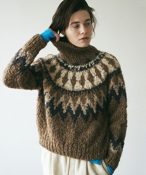 Bshop（ビショップ）の「【unfil】カシミヤブレンド ハンドニットセーター WOMEN（ニット/セーター・レディース・ブラウン系その他/ホワイト系その他5・1）」の8枚目の写真