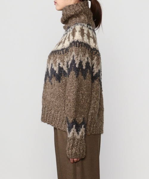 Bshop（ビショップ）の「【unfil】カシミヤブレンド ハンドニットセーター WOMEN（ニット/セーター・レディース・ブラウン系その他/ホワイト系その他5・1）」の13枚目の写真