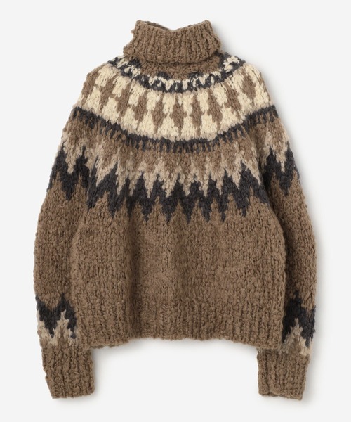 Bshop（ビショップ）の「【unfil】カシミヤブレンド ハンドニットセーター WOMEN（ニット/セーター・レディース・ブラウン系その他/ホワイト系その他5・1）」の16枚目の写真