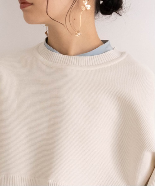 RANDA(ランダ)の「ニットレイヤードロングシャツワンピース(シャツワンピース・レディース・ブルー/ベージュ/グリーン・FREE)」の14枚目の写真