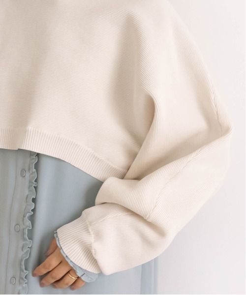 RANDA(ランダ)の「ニットレイヤードロングシャツワンピース(シャツワンピース・レディース・ブルー/ベージュ/グリーン・FREE)」の9枚目の写真