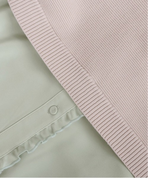 RANDA(ランダ)の「ニットレイヤードロングシャツワンピース(シャツワンピース・レディース・ブルー/ベージュ/グリーン・FREE)」の21枚目の写真