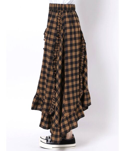 merry jenny（メリージェニー）の「ギンガムフレアロングスカート（スカート・レディース・ブラック/オレンジ/グリーン・FREE）」の10枚目の写真