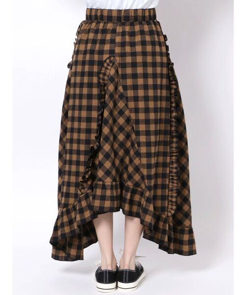 merry jenny（メリージェニー）の「ギンガムフレアロングスカート（スカート・レディース・ブラック/オレンジ/グリーン・FREE）」の9枚目の写真