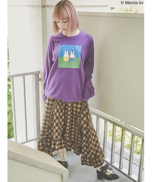 merry jenny（メリージェニー）の「ギンガムフレアロングスカート（スカート・レディース・ブラック/オレンジ/グリーン・FREE）」の14枚目の写真