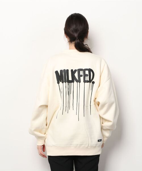 MILKFED.（ミルクフェド）の「KRINK×MILKFED SWEAT TOP（スウェット・レディース・オフホワイト/ブラック/ベージュ/ライトピンク・ONE SIZE）」の7枚目の写真