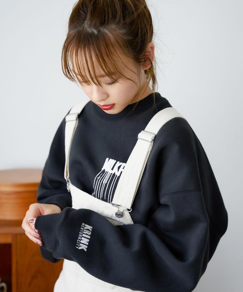 MILKFED.（ミルクフェド）の「KRINK×MILKFED SWEAT TOP（スウェット・レディース・オフホワイト/ブラック/ベージュ/ライトピンク・ONE SIZE）」の3枚目の写真