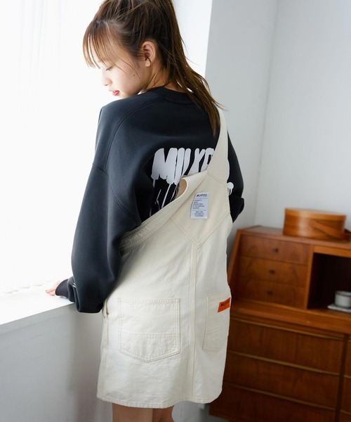 MILKFED.（ミルクフェド）の「KRINK×MILKFED SWEAT TOP（スウェット・レディース・オフホワイト/ブラック/ベージュ/ライトピンク・ONE SIZE）」の16枚目の写真