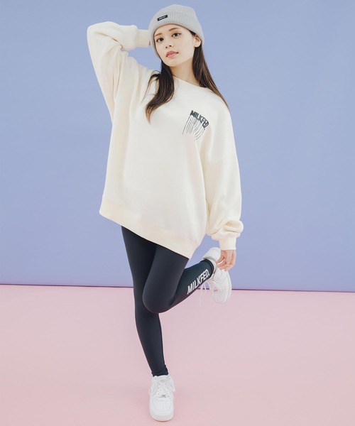 MILKFED.（ミルクフェド）の「KRINK×MILKFED SWEAT TOP（スウェット・レディース・オフホワイト/ブラック/ベージュ/ライトピンク・ONE SIZE）」の17枚目の写真