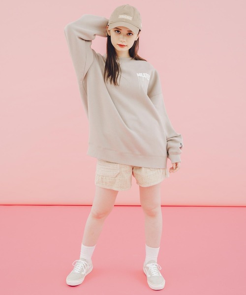 MILKFED.（ミルクフェド）の「KRINK×MILKFED SWEAT TOP（スウェット・レディース・オフホワイト/ブラック/ベージュ/ライトピンク・ONE SIZE）」の18枚目の写真