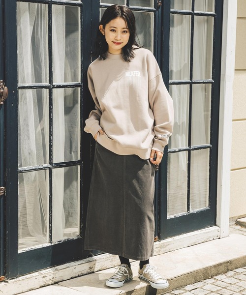 MILKFED.（ミルクフェド）の「KRINK×MILKFED SWEAT TOP（スウェット・レディース・オフホワイト/ブラック/ベージュ/ライトピンク・ONE SIZE）」の19枚目の写真