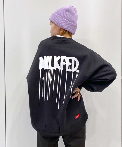 MILKFED.（ミルクフェド）の「KRINK×MILKFED SWEAT TOP（スウェット・レディース・オフホワイト/ブラック/ベージュ/ライトピンク・ONE SIZE）」の5枚目の写真