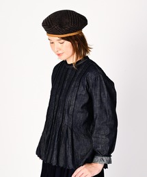 45R ・モンプチデニムシャツ ・レースブラウス 45R（フォーティファイブアール）の「モンプチデニムdeTシャツ（シャツ