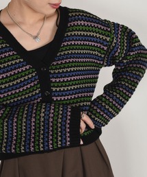 w closet | 7Gマルチボーダーカーディガン(カーディガン/ボレロ)