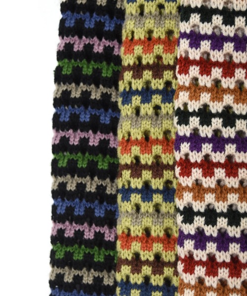 w closet（ダブルクローゼット）の「【新色追加】7Gマルチボーダーカーディガン（カーディガン/ボレロ・レディース・グリーン/ブラック/オフホワイト/ホワイト系その他/ブラック系その他・FREE）」の6枚目の写真