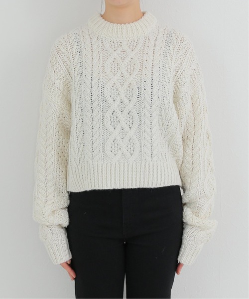 Charles Chaton（シャルルシャトン）の「ビッグケーブルニット（ニット/セーター・レディース・アイボリー・FREE）」の4枚目の写真