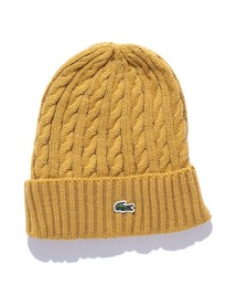 LACOSTE(ラコステ)の「LACOSTE/ラコステ ウール×アクリル ニットワッチ ケーブル編み ニット帽(ニットキャップ/ビーニー)」