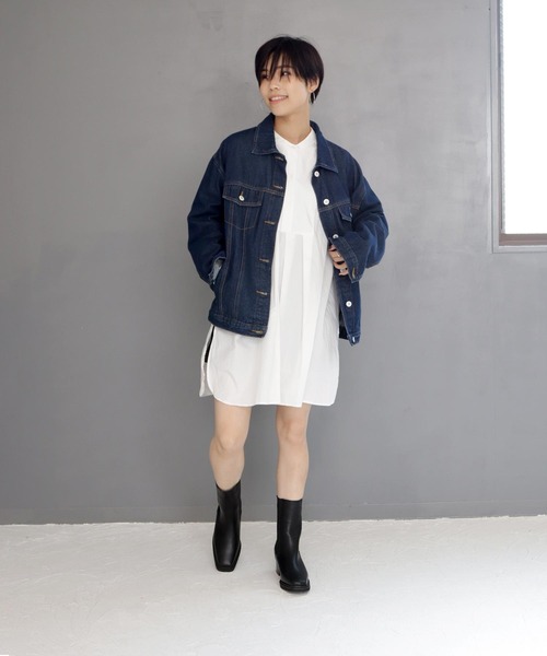 SOROTTO(ソロット)の「スクエアトゥのヒールサイドゴアブーツ(ブーツ・レディース・ブラック/アイボリー・LL/S/M/L)」の20枚目の写真