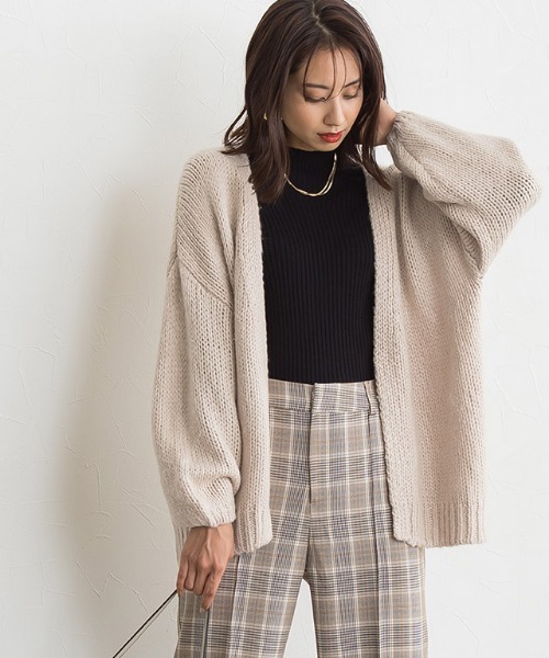 Pierrot（ピエロ）の「モヘアタッチカーディガン（カーディガン/ボレロ・レディース・ベージュ系その他/ブルーグレー/ライトグレー・M/L）」の10枚目の写真