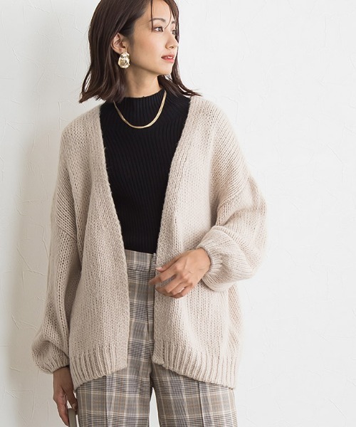 Pierrot（ピエロ）の「モヘアタッチカーディガン（カーディガン/ボレロ・レディース・ベージュ系その他/ブルーグレー/ライトグレー・M/L）」の11枚目の写真