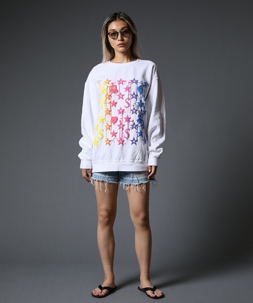 STUD MUFFIN（スタッドマフィン）の「msw1028-ピグメントダイコットン裏毛 スターグラムグラデーションフォームptスエットシャツ（スウェット・メンズ・ホワイト/チャコールグレー・2/4/3）」の17枚目の写真