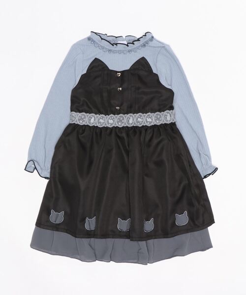 axes femme（アクシーズファム）の「ネコモチーフドッキングワンピース