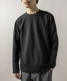 【GLOSTER/グロスター】グレンチェックジャガード ロングスリーブTシャツ 日本製