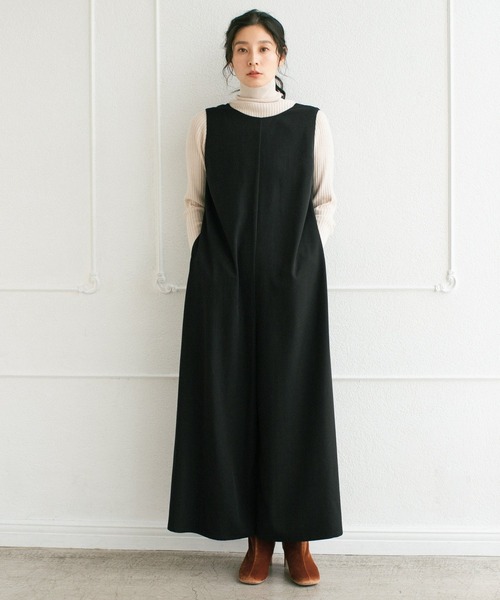 LEPSIM（レプシィム）の「キレイめオールインワン　229717（つなぎ/オールインワン・レディース・ブラック/ブルーグリーン・FREE）」の5枚目の写真