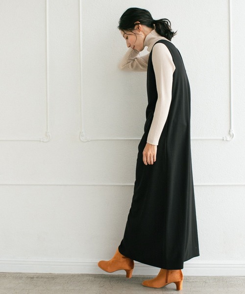 LEPSIM（レプシィム）の「キレイめオールインワン　229717（つなぎ/オールインワン・レディース・ブラック/ブルーグリーン・FREE）」の6枚目の写真